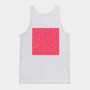 pink and yellow squiggle lines Tank Top